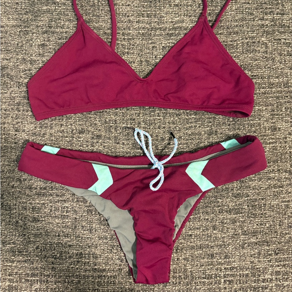 Jolyn Clothing Red Bikini Swim Set